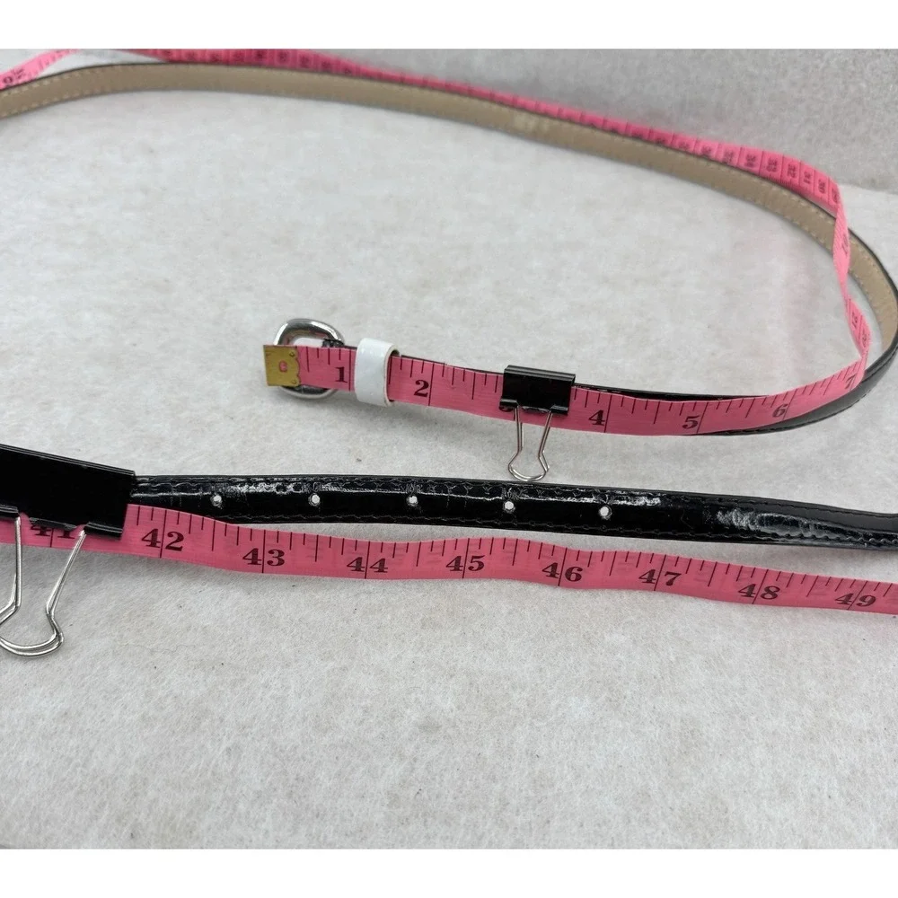 Belt Womens Size 2XL Black‎ Faux Leather Skinny Dress Buckle More Than 39 In